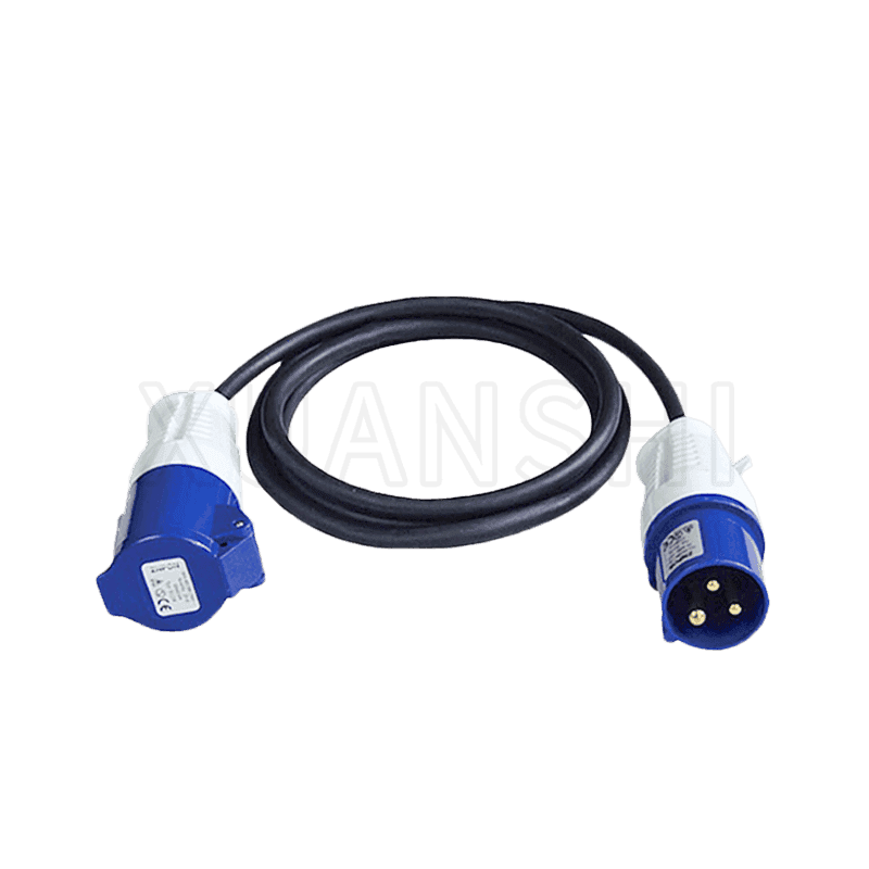 IP44 3-stifts industriell han-honförlängningssladd XS-GY002, XS-GY002Z